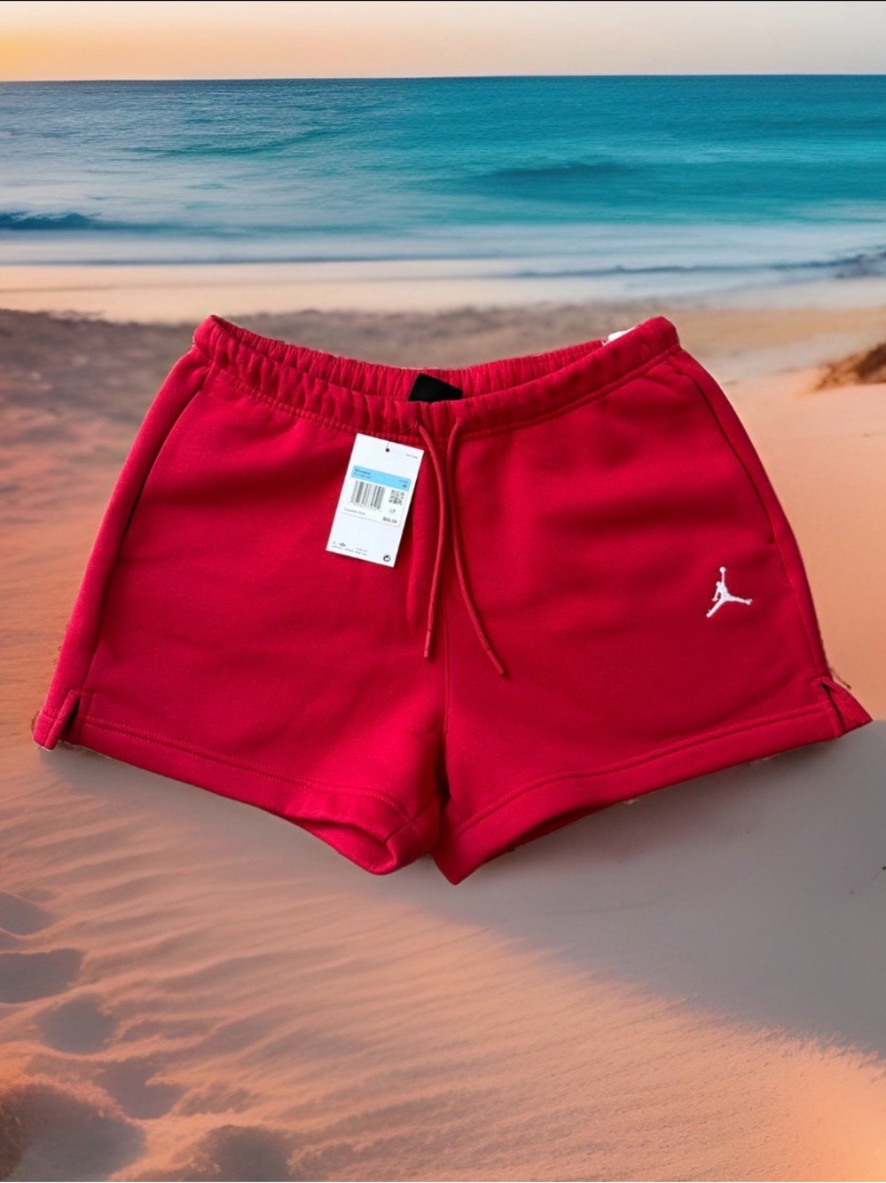 Nike Jordan Brooklyn Fleece Women's Size Medium Shorts. Red. New with Tags